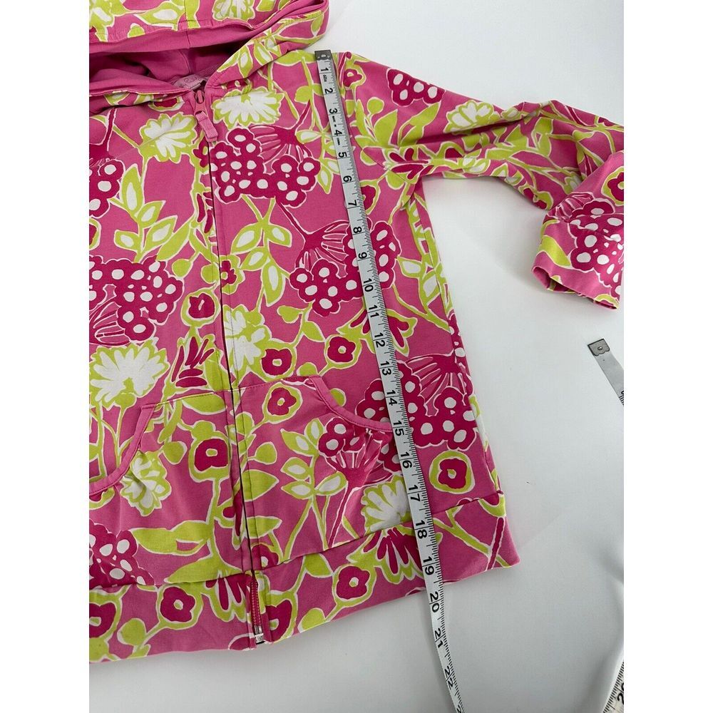 LILLY PULITZER  Girls Petula Hotty Pink Zip Up Hooded Jacket Size 14 Green‎ Pink - Picture 5 of 7